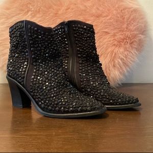 Free People Rhinestone Boots - New Women | Color: Black | Size: 40